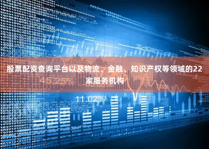 股票配资查询平台以及物流、金融、知识产权等领域的22家服务机构
